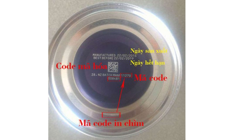 Kiểm tra mã Code dưới đáy lon sữa hộp